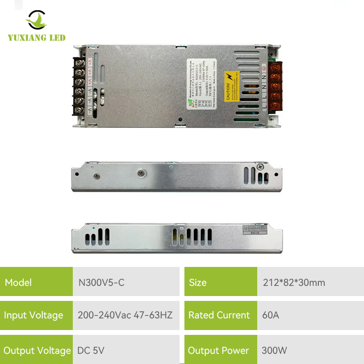 Alimentation d'énergie d'écran d'affichage mené par 5V 60A 300W N300V5-C