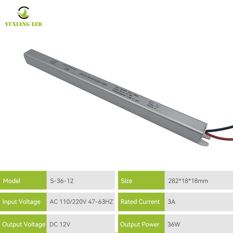 Alimentation LED ultra fine 12 V 3 A.