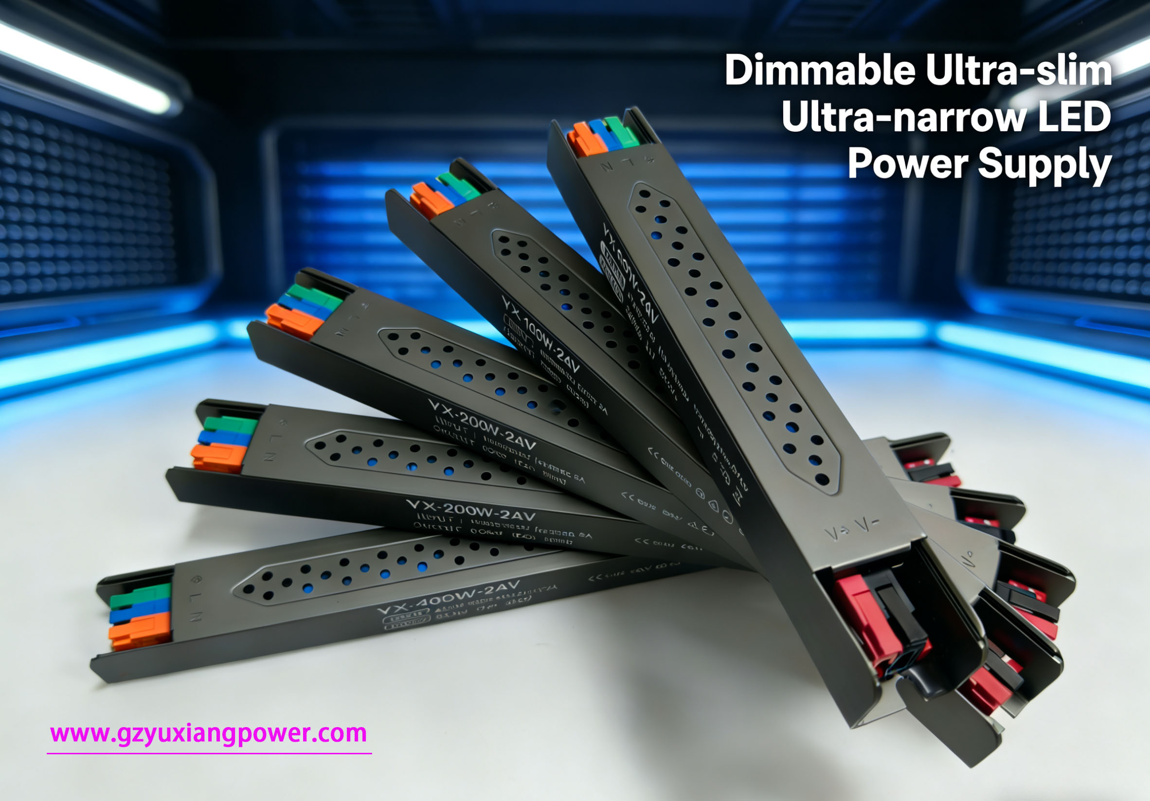 Alimentation LED à lumière réglable ultra-étroite 24 V