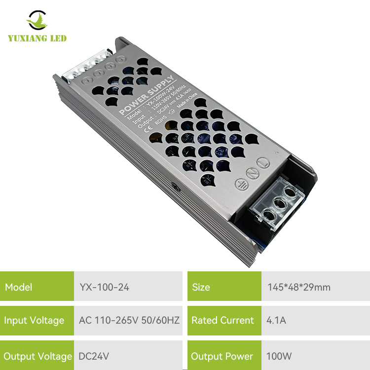 Alimentation d'énergie d'éclairage linéaire menée par 24v 100w