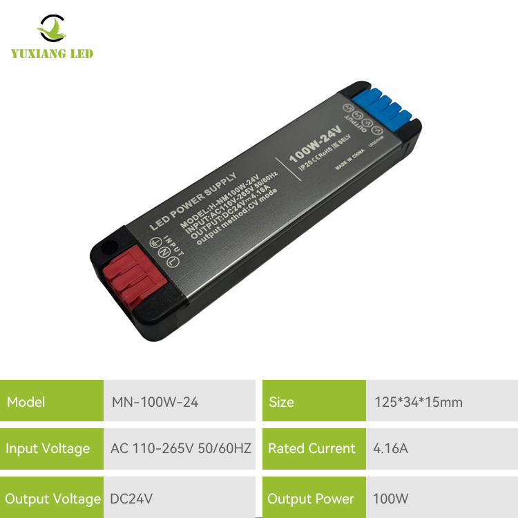Alimentation CC ultra-mince mini LED à large tension 24 V 100 W