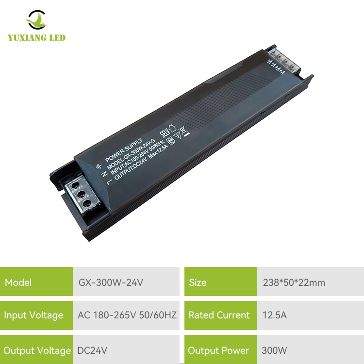 Alimentation à découpage LED mince semi-remplie à tension constante 24V300W