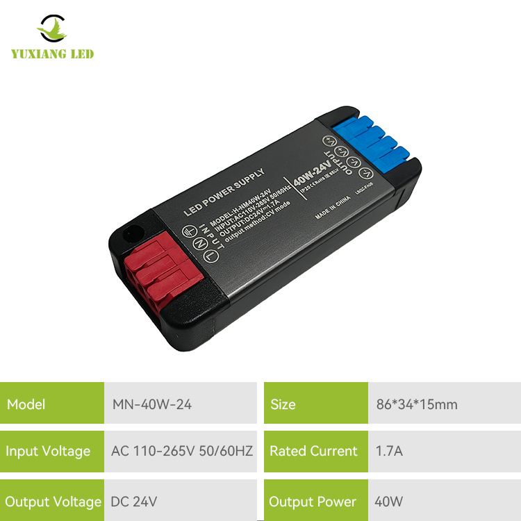 Alimentation CC ultra-mince mini LED à large tension 24V40W