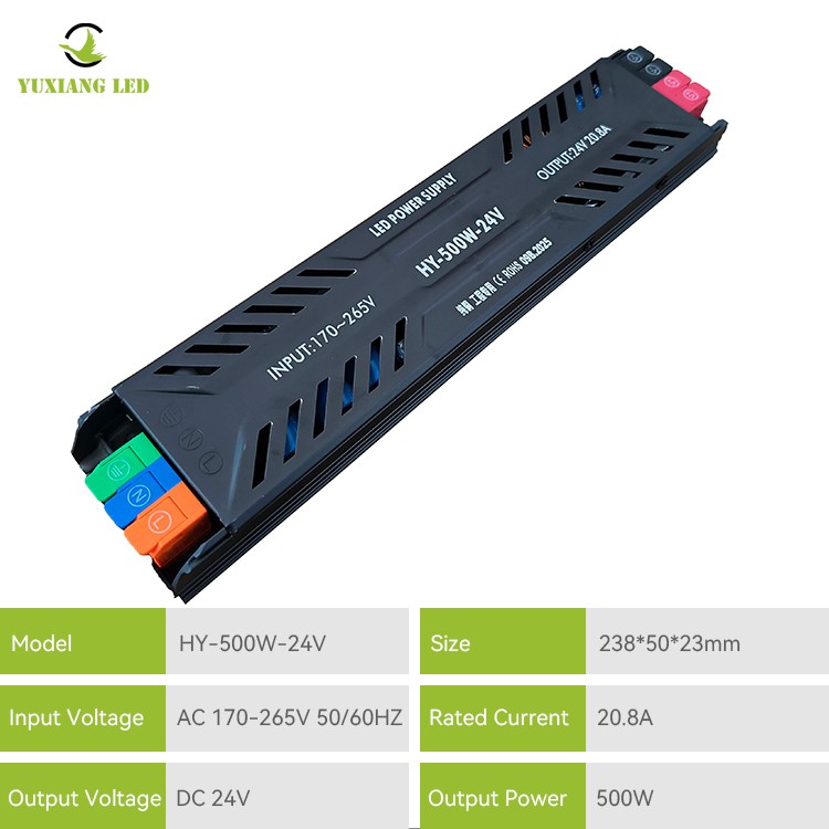 Alimentation LED semi-en pot ultra-mince DC 24 V 500 W