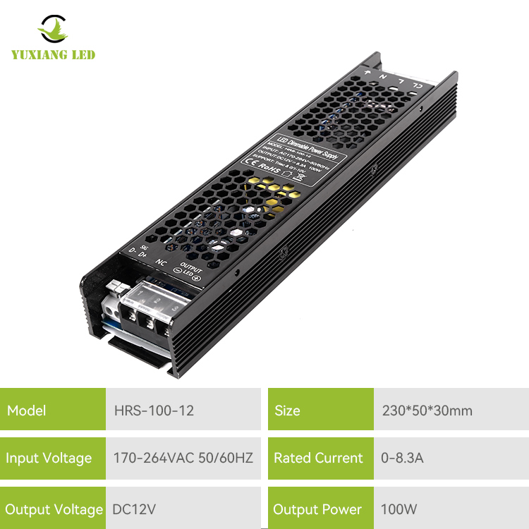 Alimentation LED à intensité variable 12V 100W TRIAC 0-10V