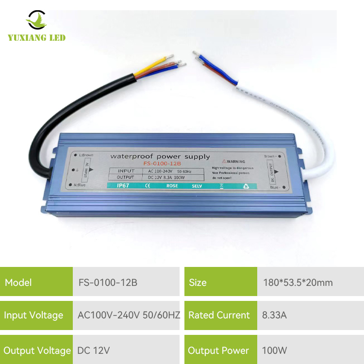 Alimentation LED étanche IP67 12v 100w série B