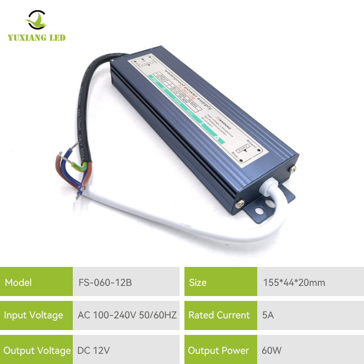 Alimentation LED étanche IP67 12v 60w série B