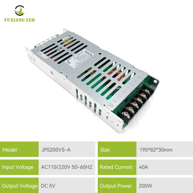 Alimentation pour écran d'affichage LED JPS200V5-A 5v 40a