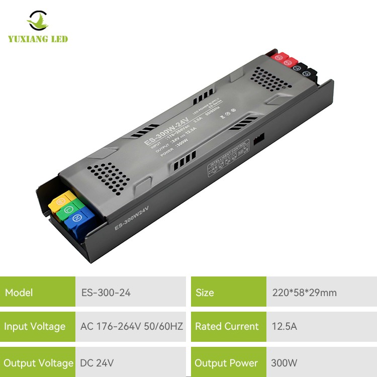 Alimentation linéaire LED semi-enrobée dimmable modèle ES 24V 300W
